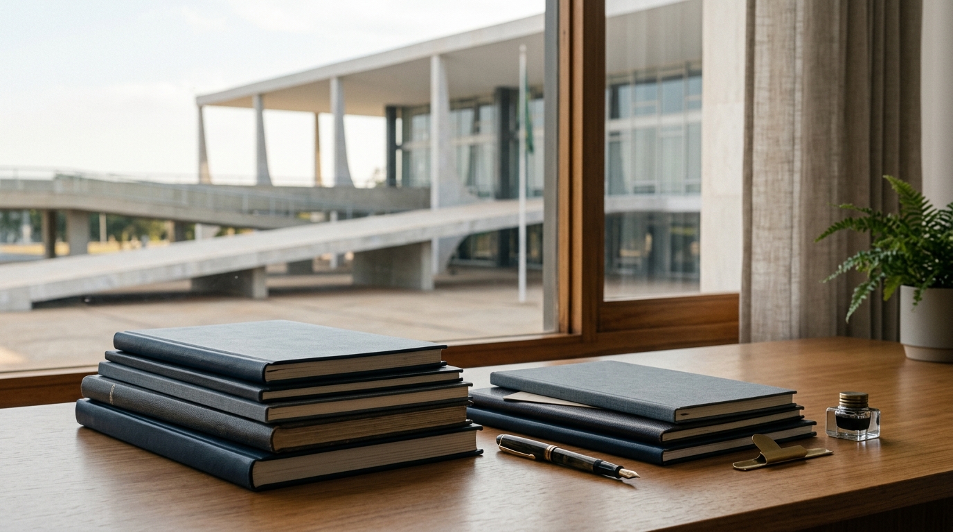 Documentos e relatórios contábeis sobre uma mesa de escritório profissional